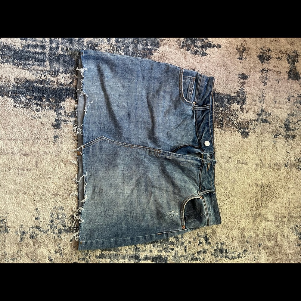 Jean mini skirt
